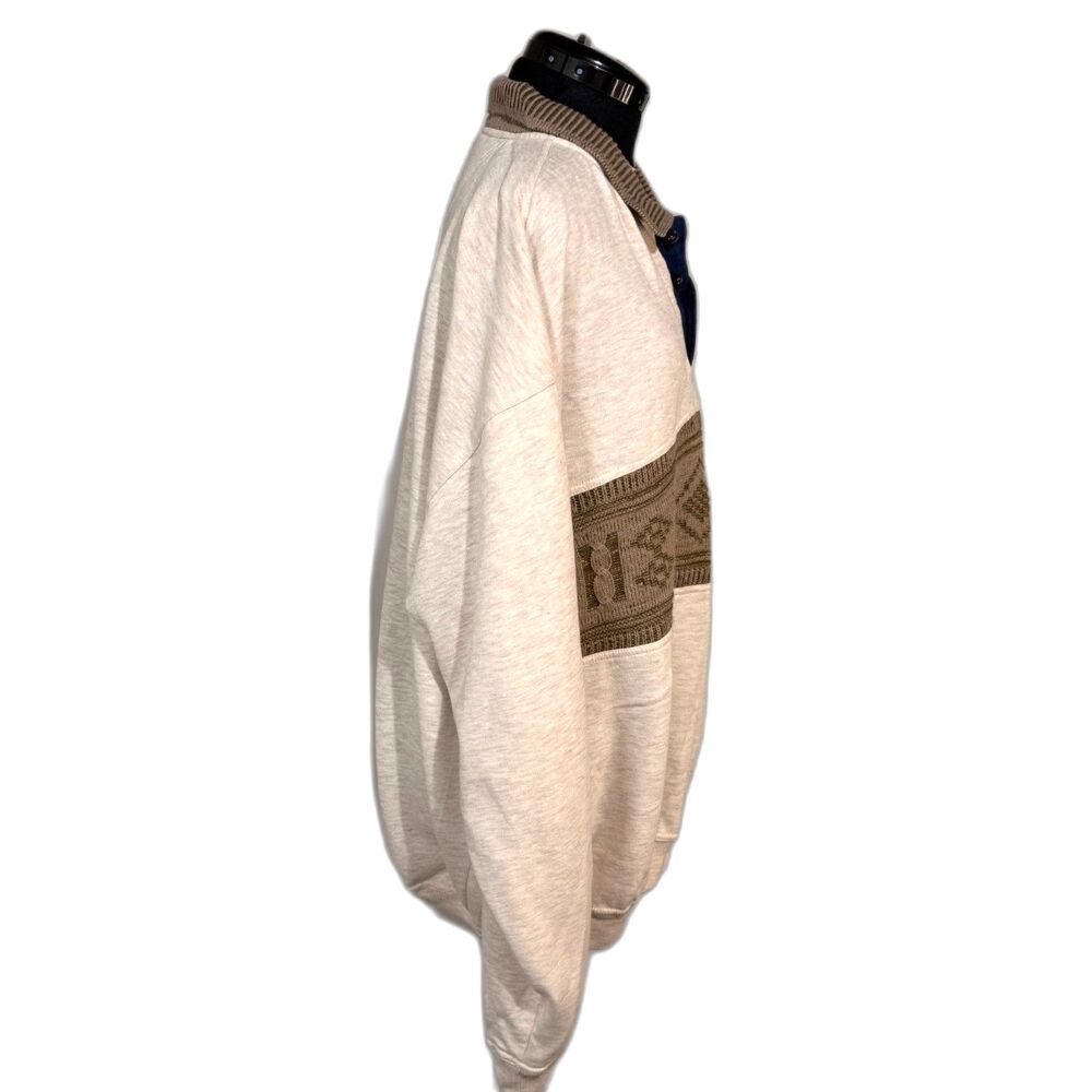Colorblock Knit Panel Rugby Pullover - Picture 4 of 6